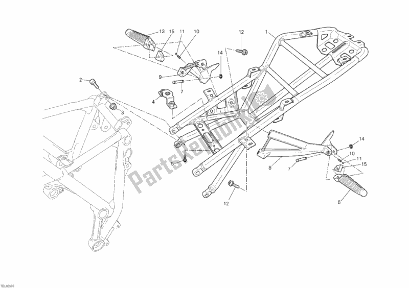 Todas las partes para Marco Trasero de Ducati Superbike 848 EVO USA 2011